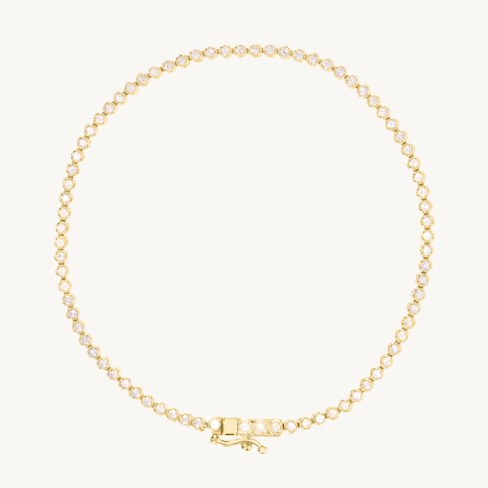 One O'clock Diamond Tennis Bracelet