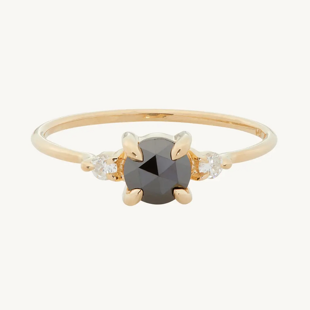 Odile The Swan Black Diamond Ring