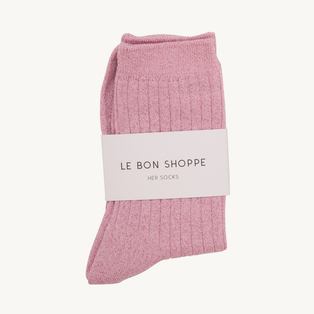 Twinkly Toes Socks, Rose Glitter