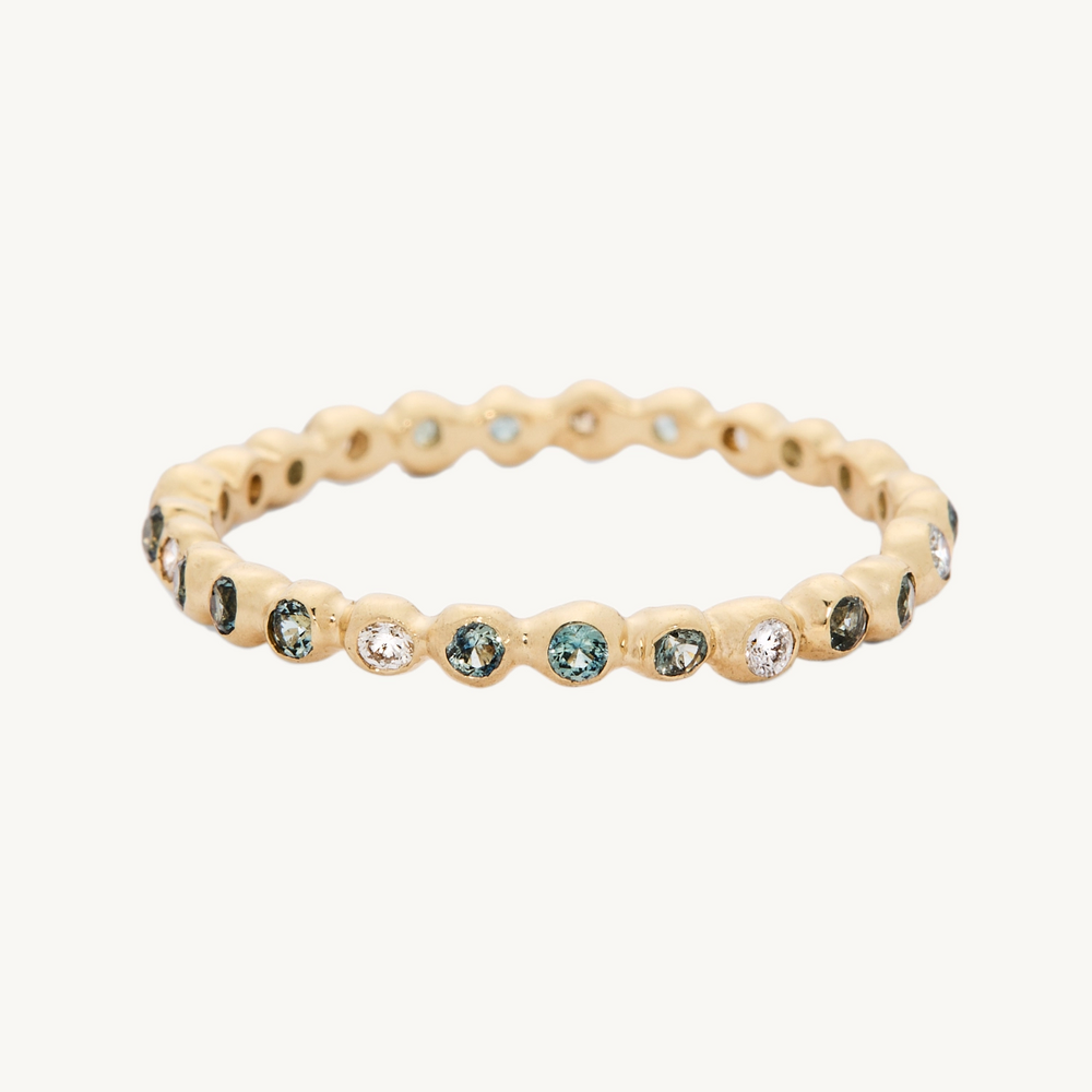 Ocean Light Sapphire & Diamond Ring