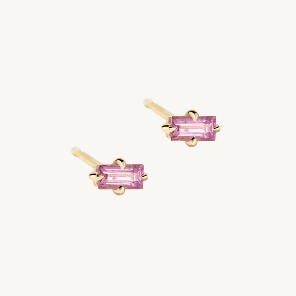 Neoma Pink Sapphire Stud (Single)