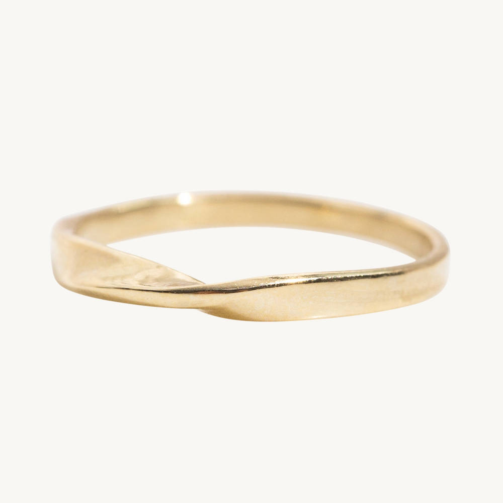 Narrow Twisted Eternal Ring