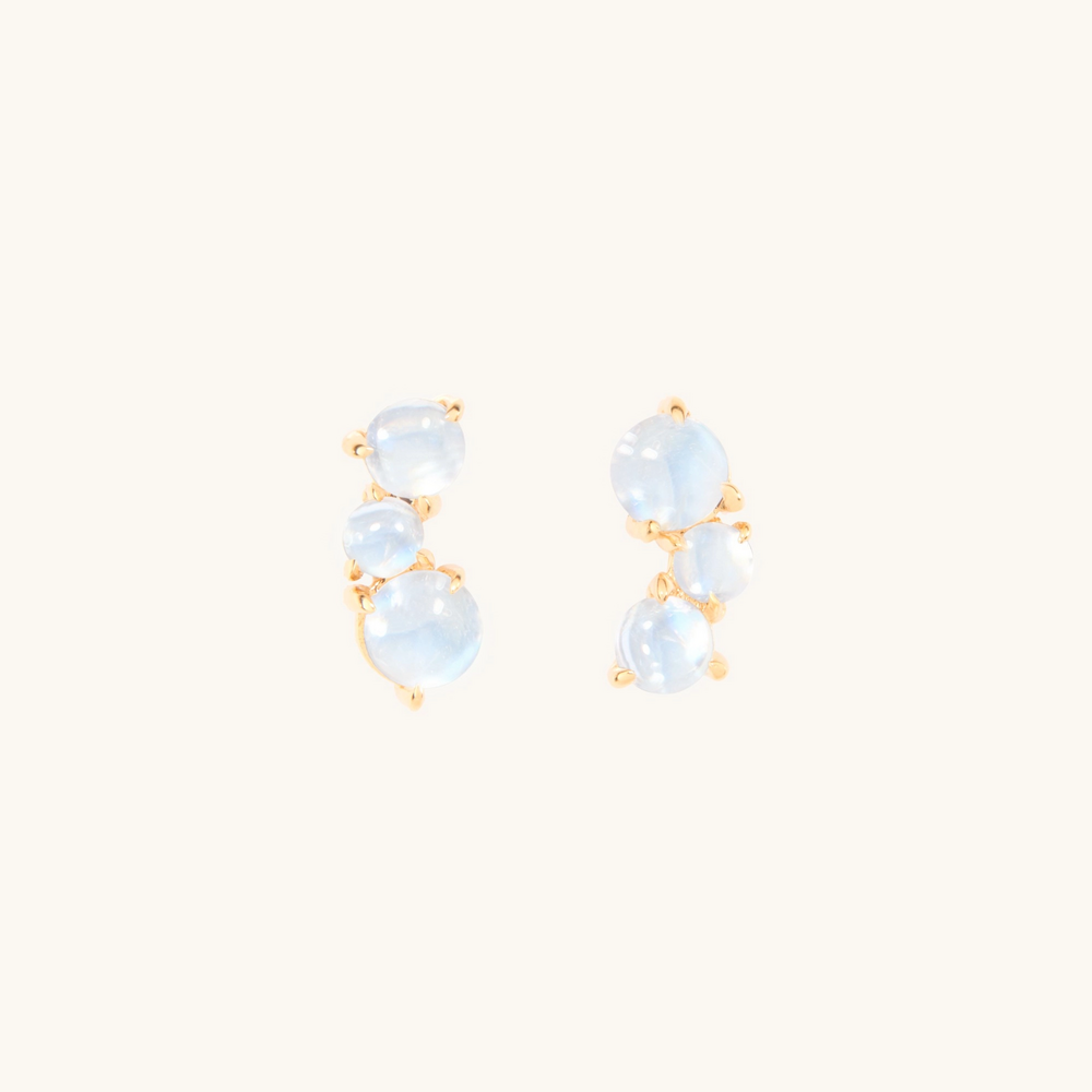 Moonstone Bubble Stud (Single)