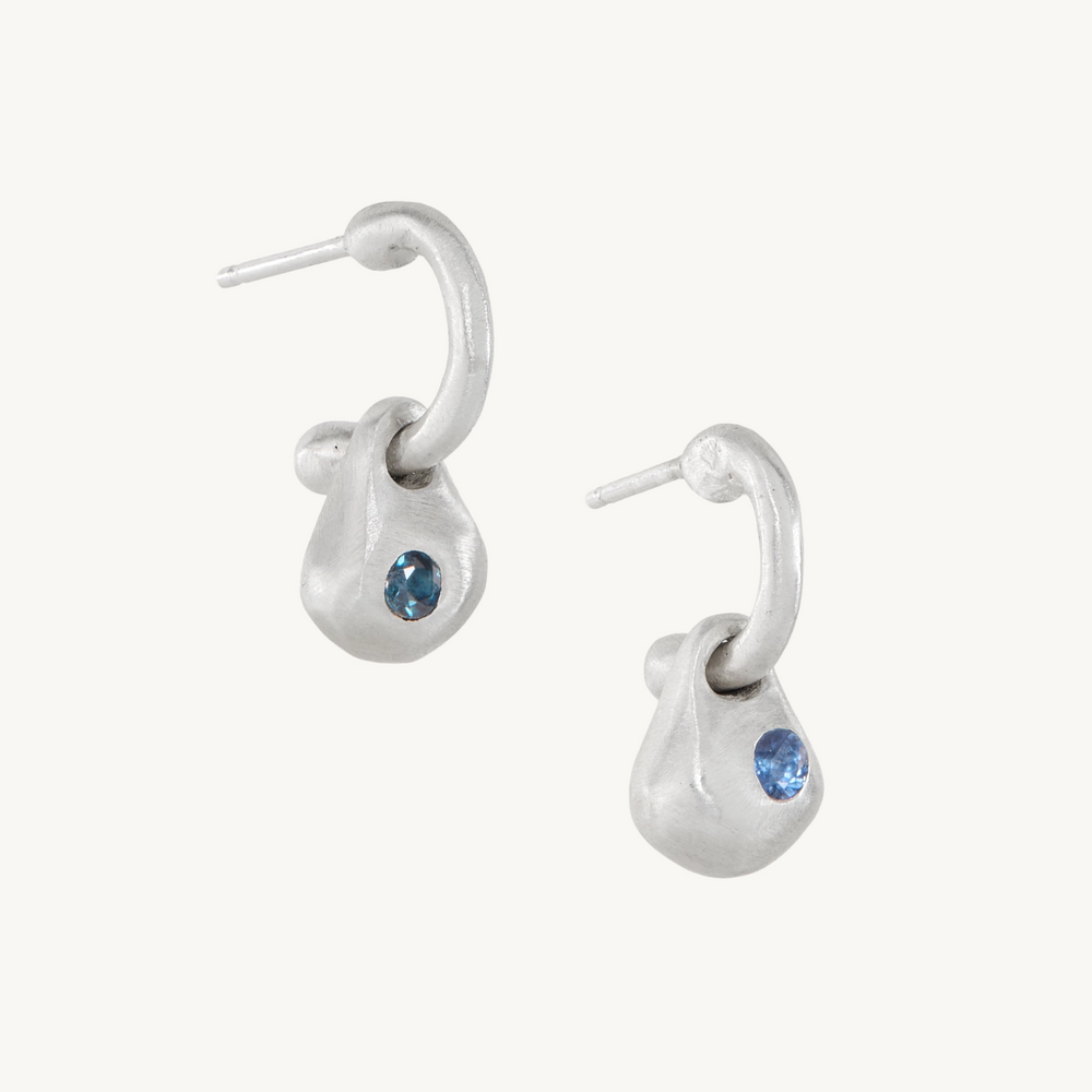 Mixed Sapphire Bosc Drop Earrings (Pair)