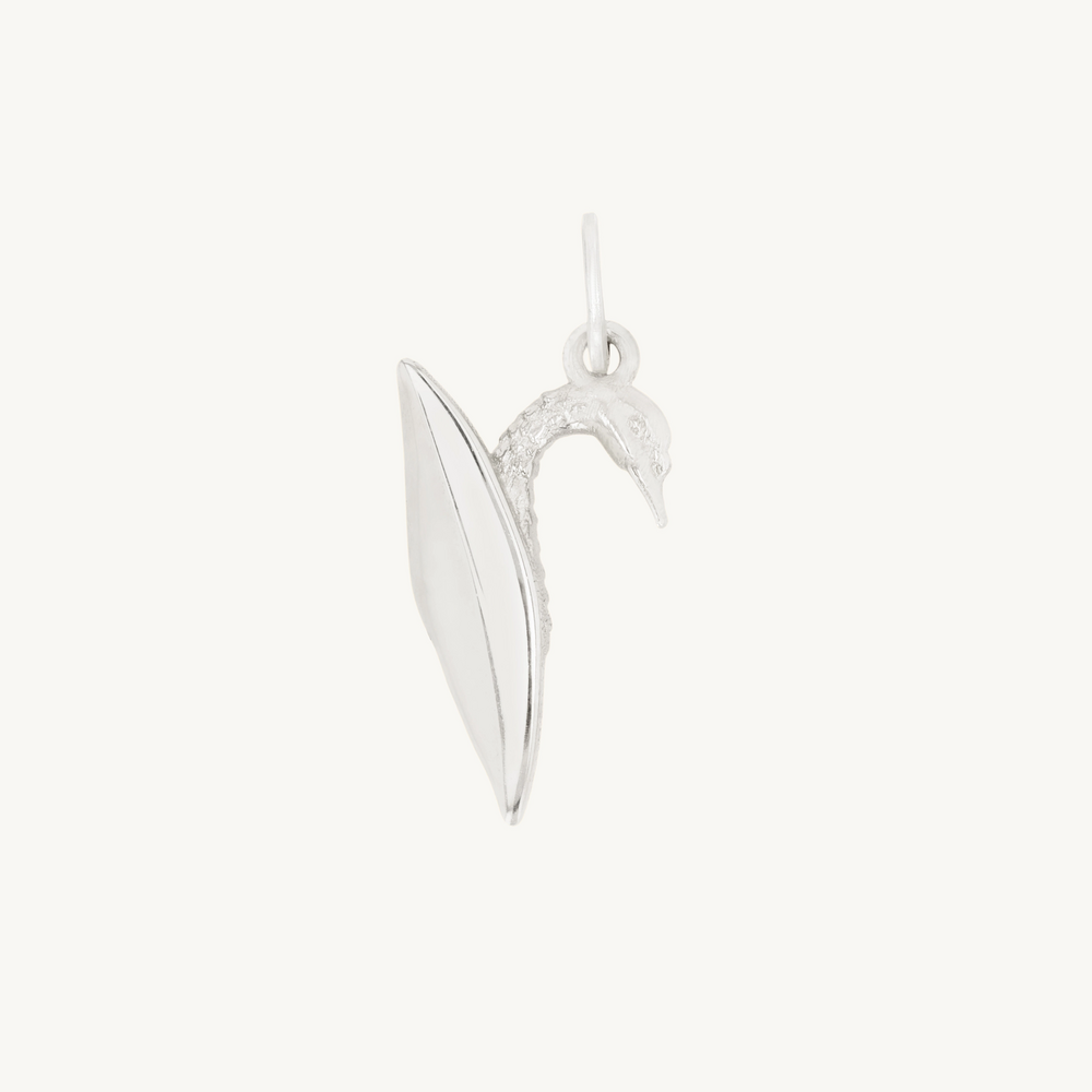 Mend Me Swan Silver Charm