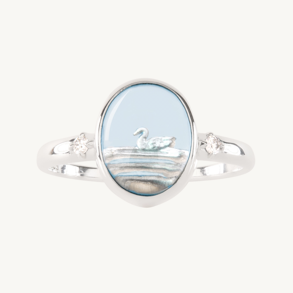 Make You Blue Silver Ring
