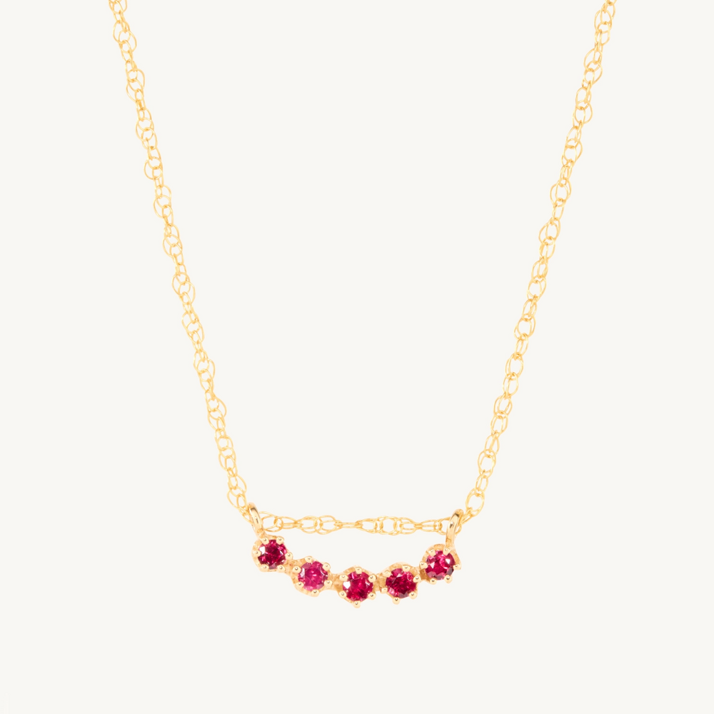 Majesty Curve Necklace, Ruby