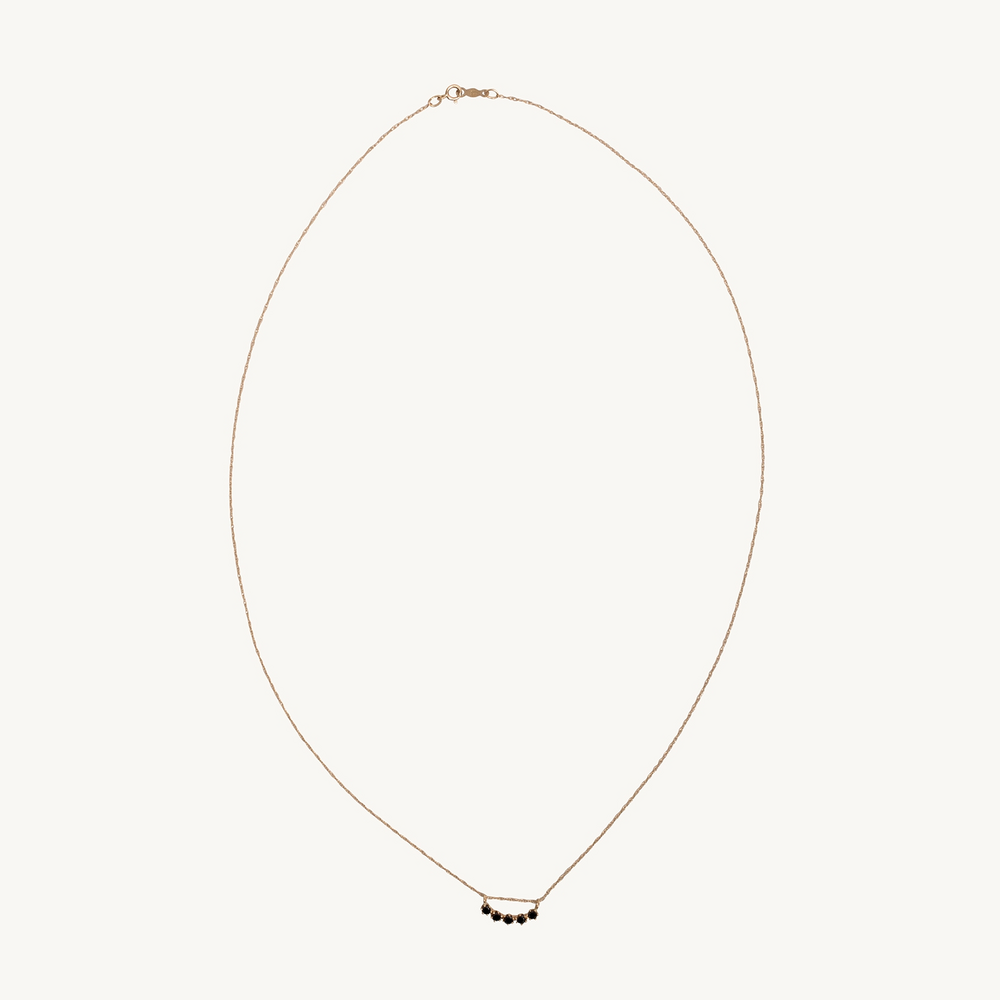 Majesty Curve Necklace, Black Diamond