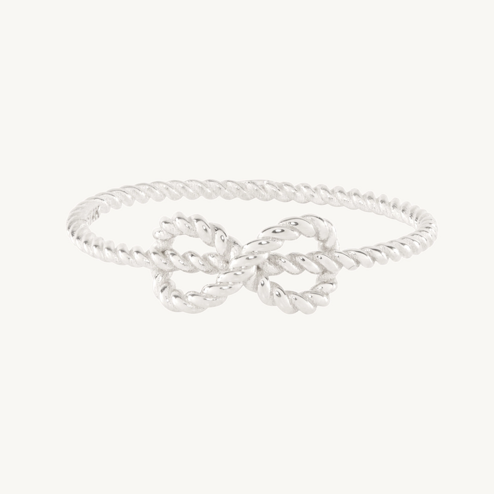 Love Knot Silver Infinity Ring
