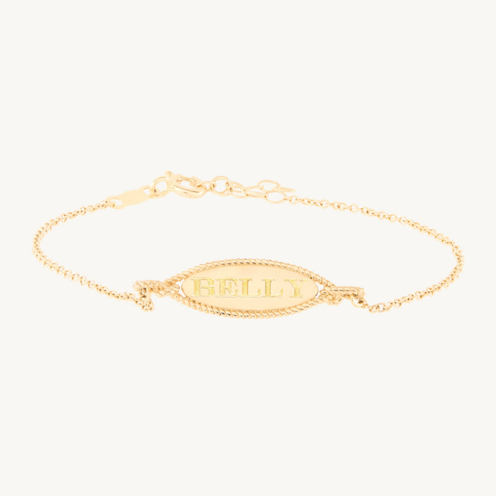 Love Knot Gold Signet Bracelet