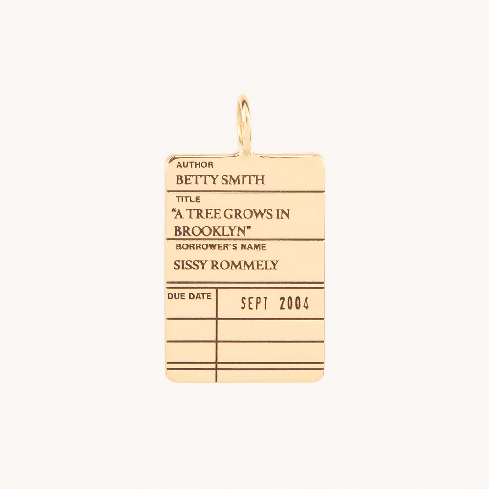 Library Card Charm
