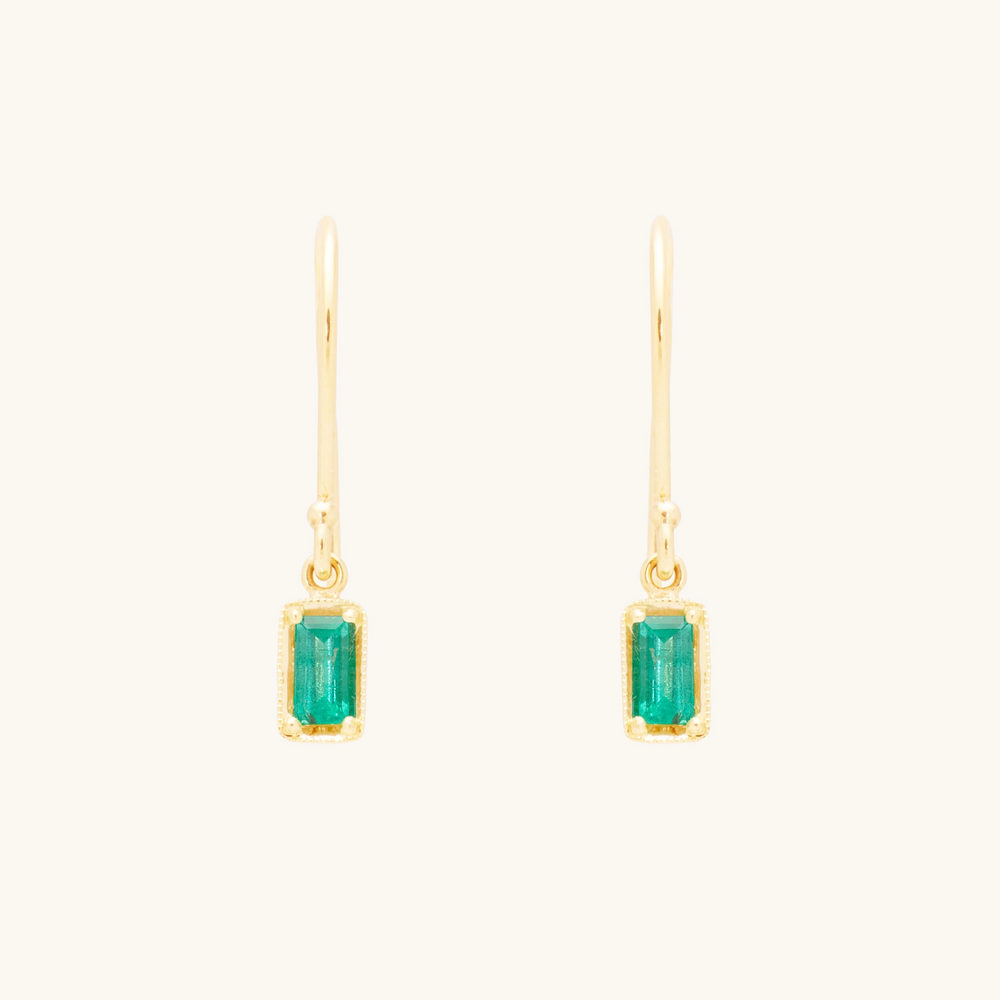 Leone Emerald Drop Earrings (Pair)