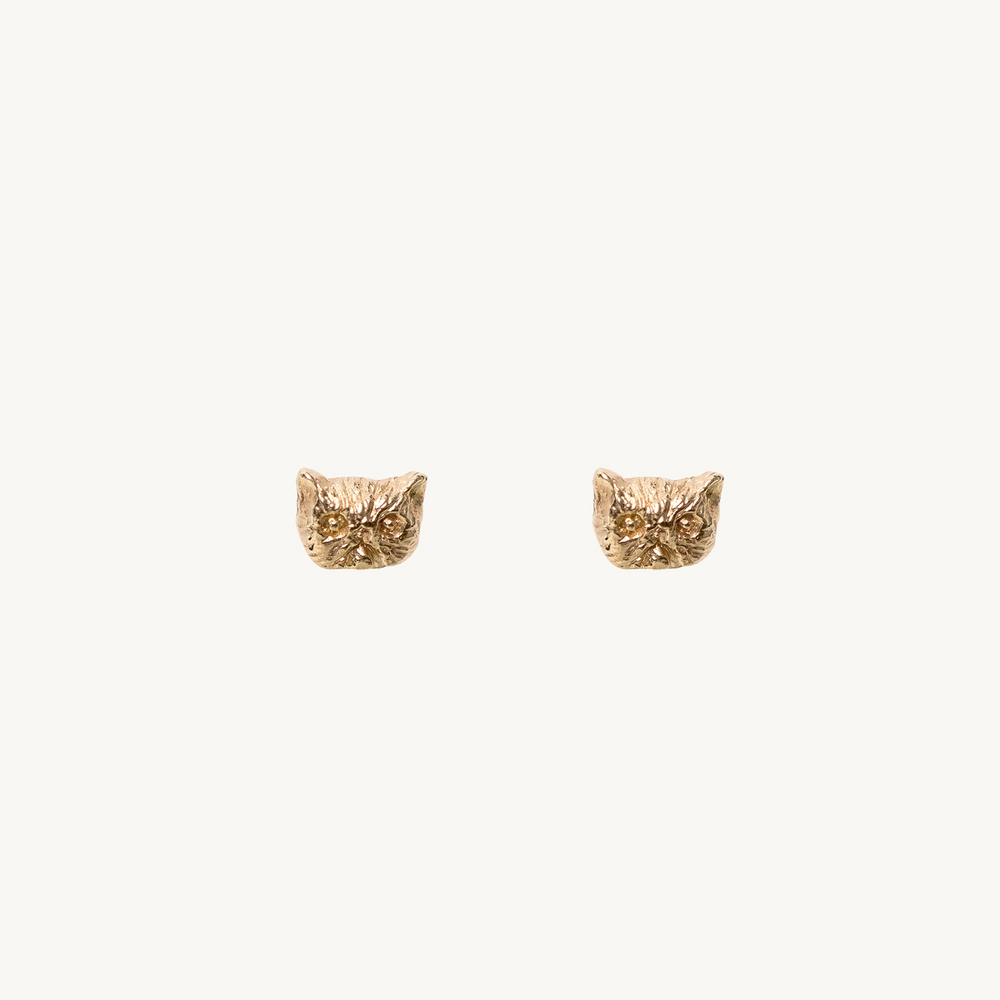 Itty Bitty Kitty Stud, Yellow Gold (Single)