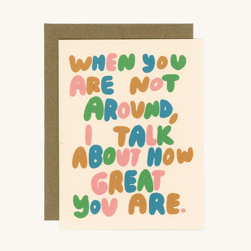 I Talk About You Card