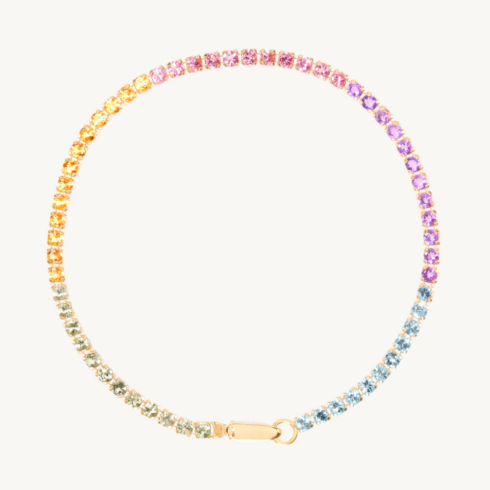 Harlequin Rainbow Tennis Bracelet