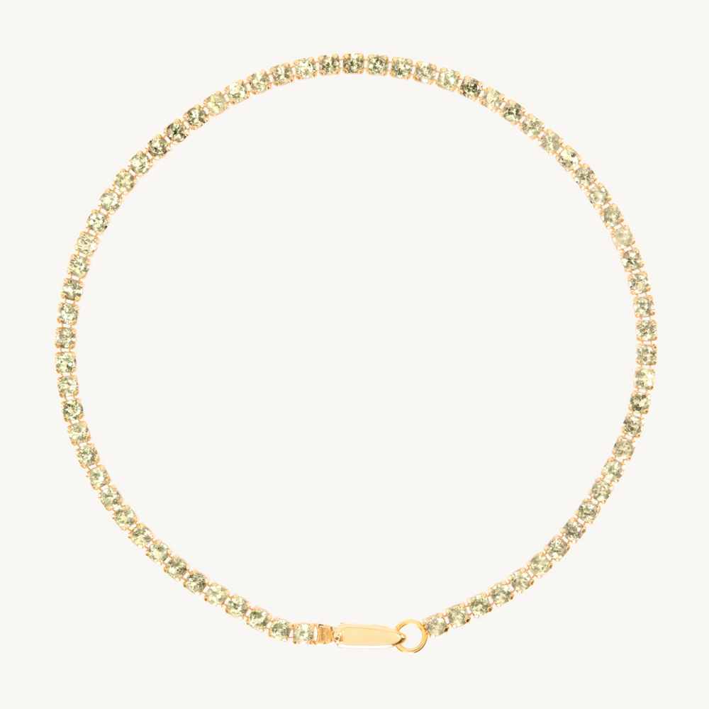 Harlequin Peridot Tennis Bracelet