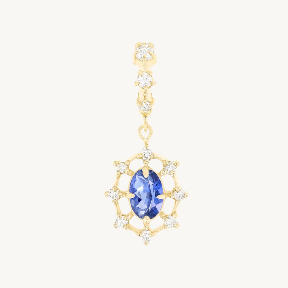 Halo Sapphire & Diamond Pendant