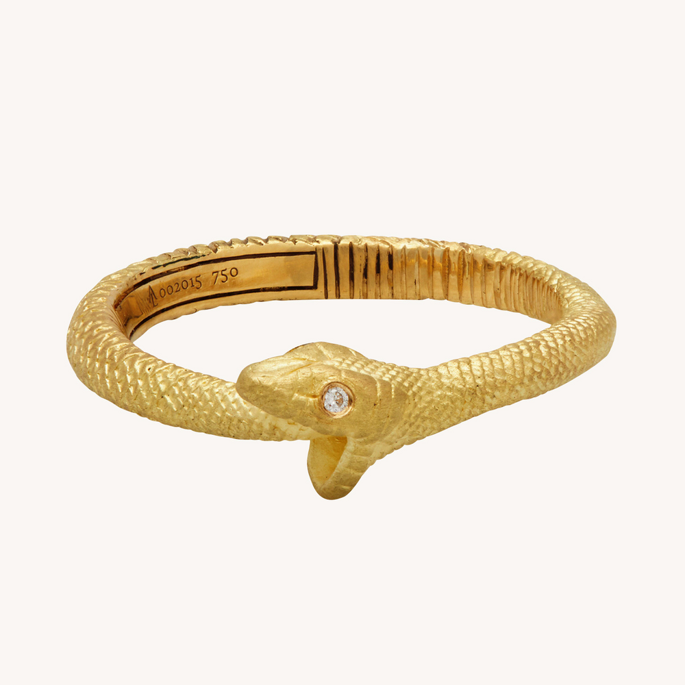 Gold Ouroboros Snake Ring