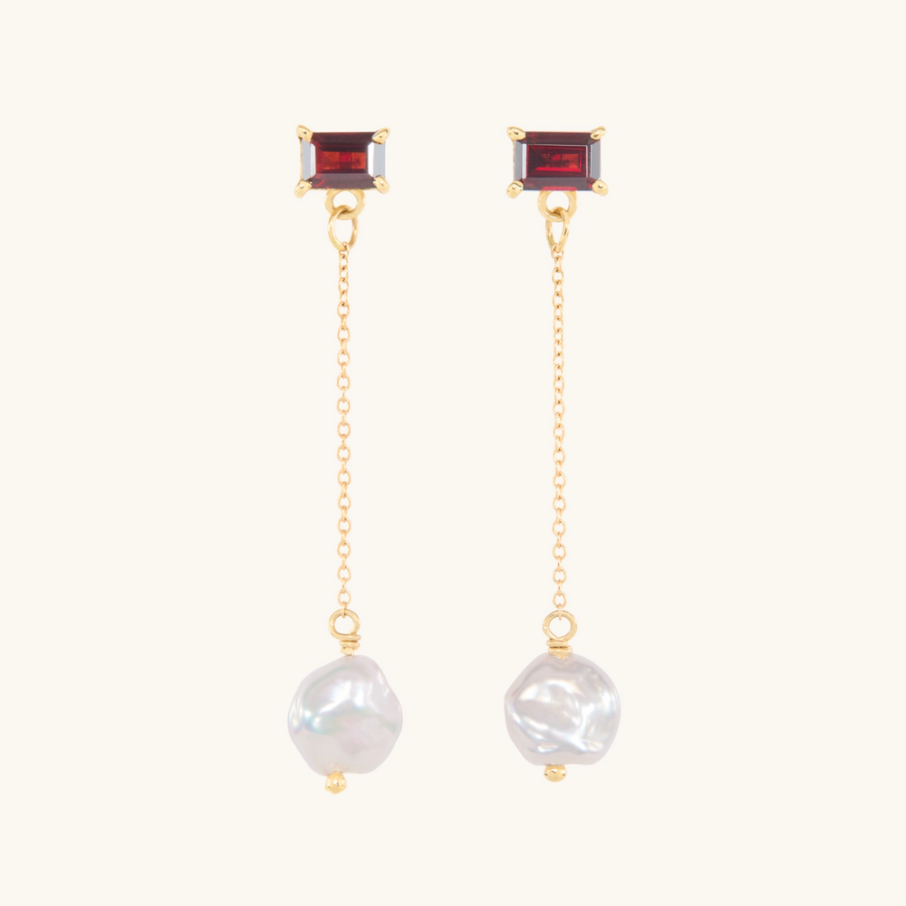 Gemma Garnet Earrings (Pair)