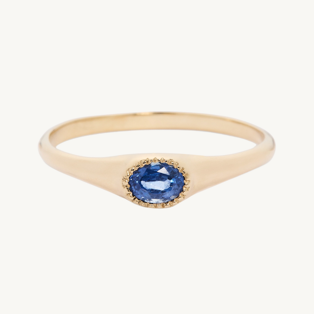 Galene Sapphire Signet Ring