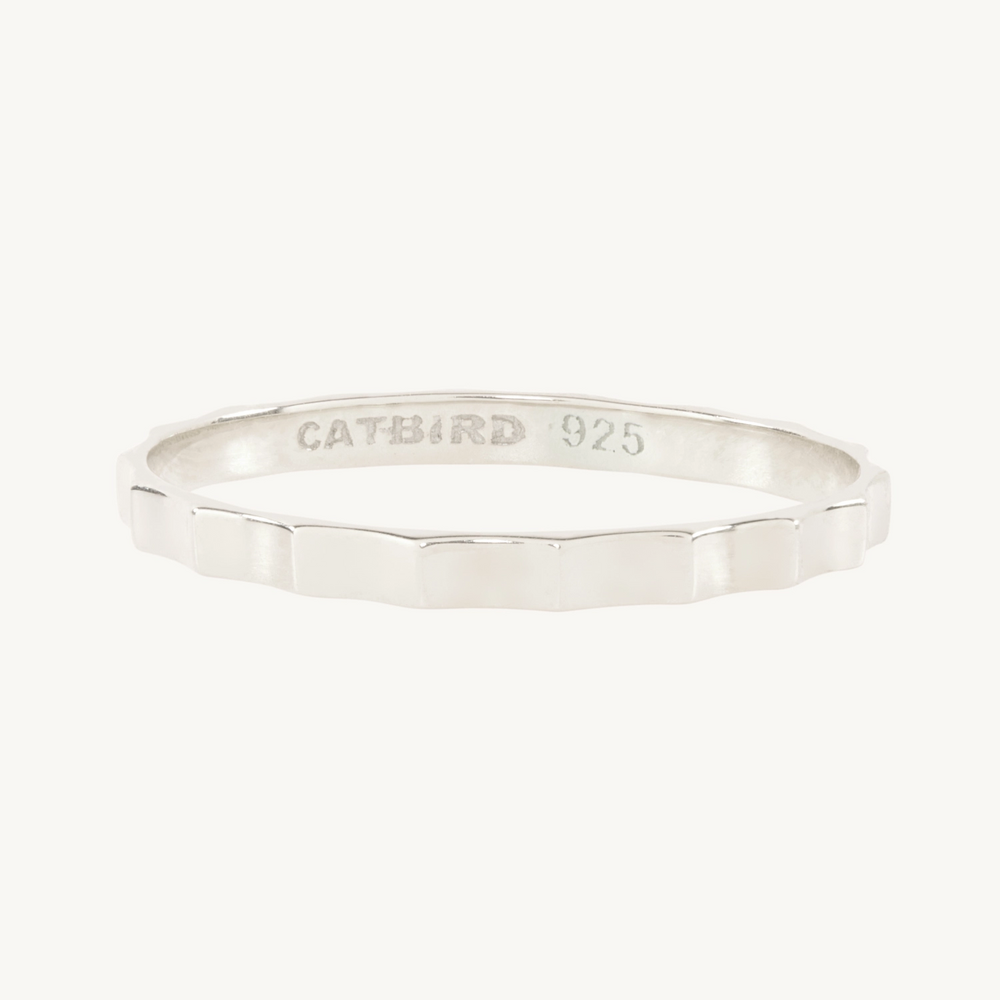 Fluted Silver Ring