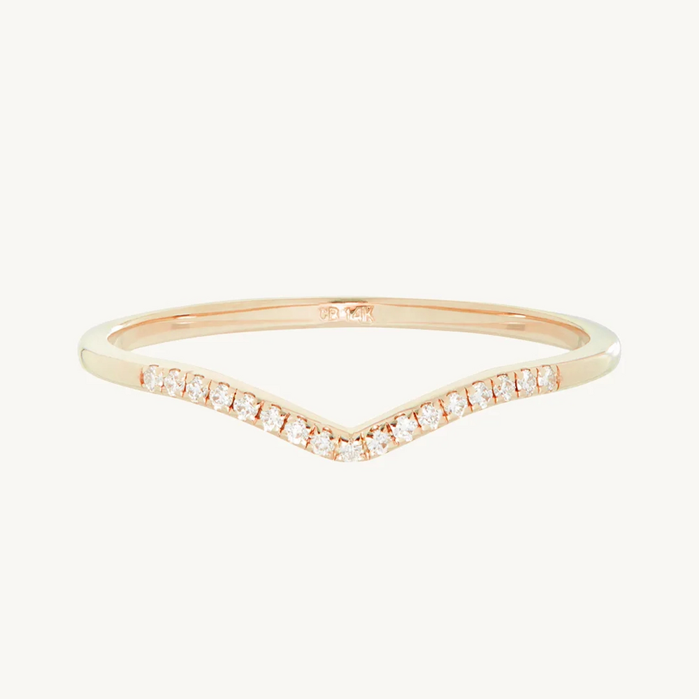Fairy Light Demi-Pavé Diamond Curved Band
