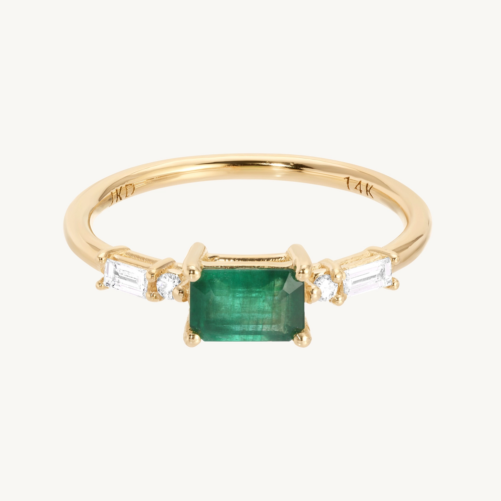 Etude Emerald And Diamond Ring