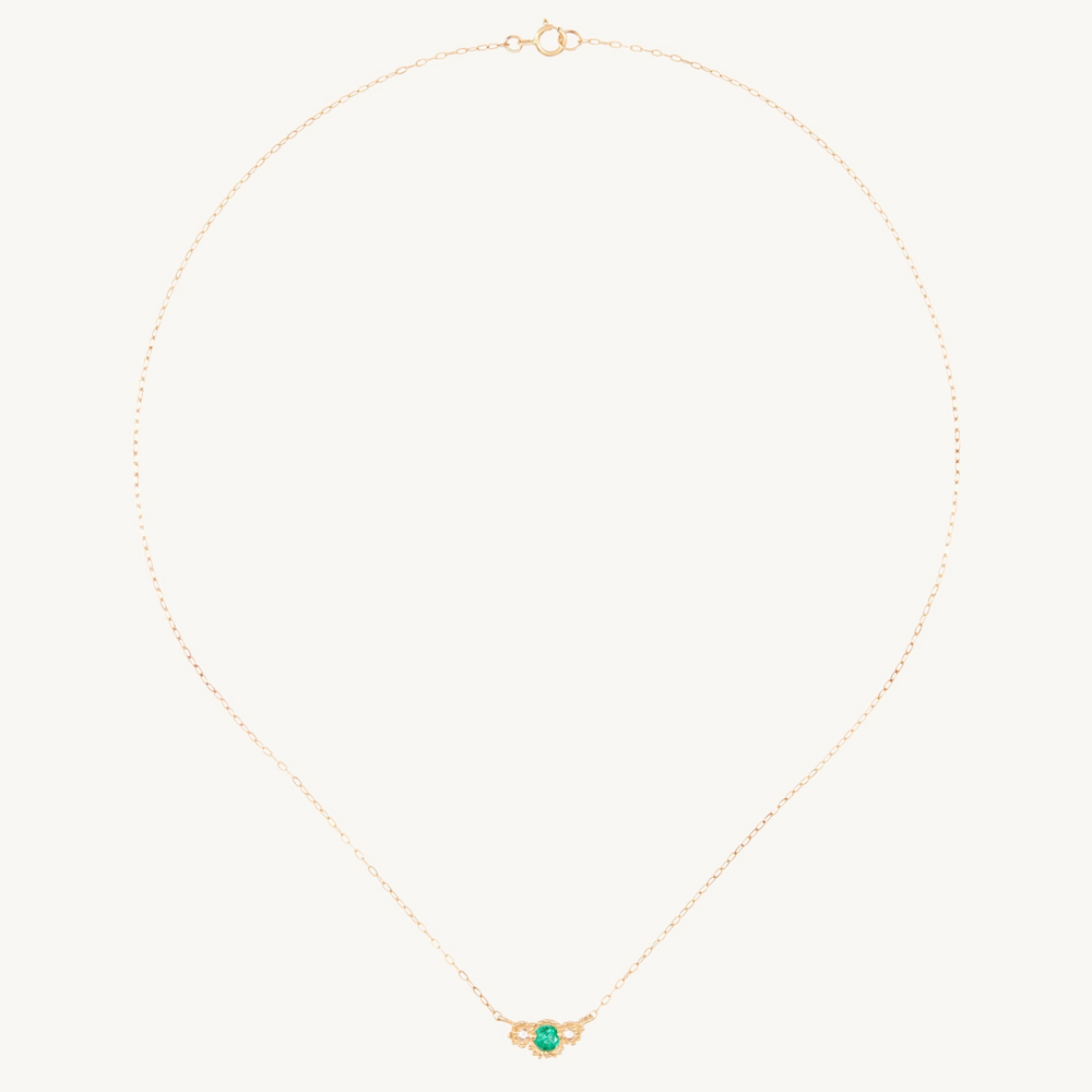 Emerald Diamond Twinkle Necklace