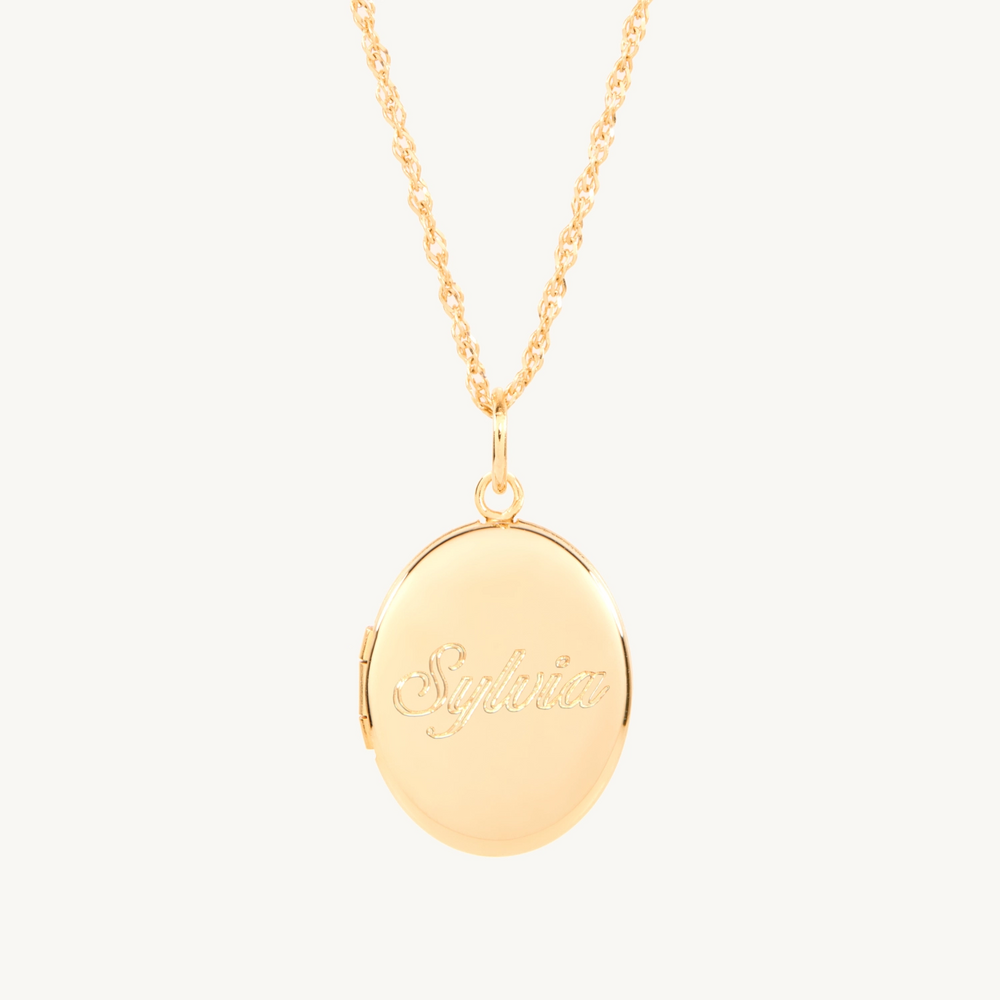 Dollhouse Oval Gold Locket, Grand