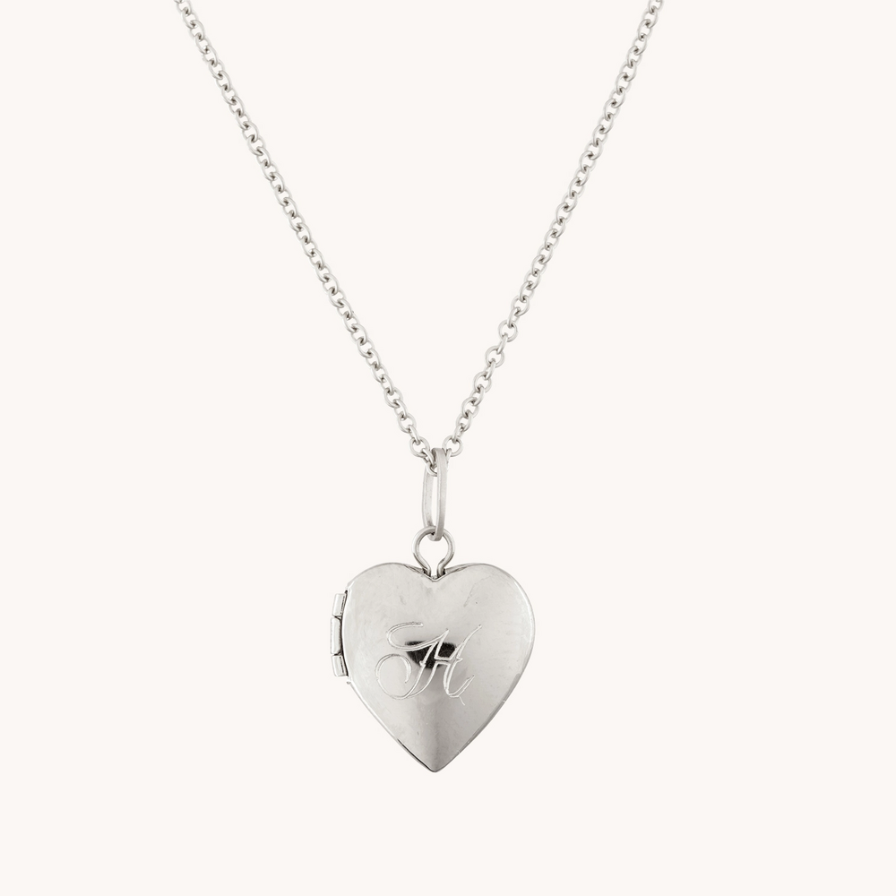 Dollhouse Heart Locket, Silver