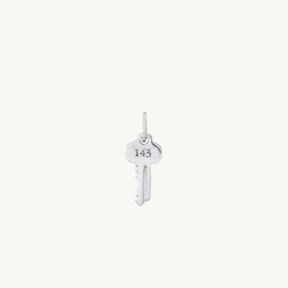 Tiniest Key Charm, Silver
