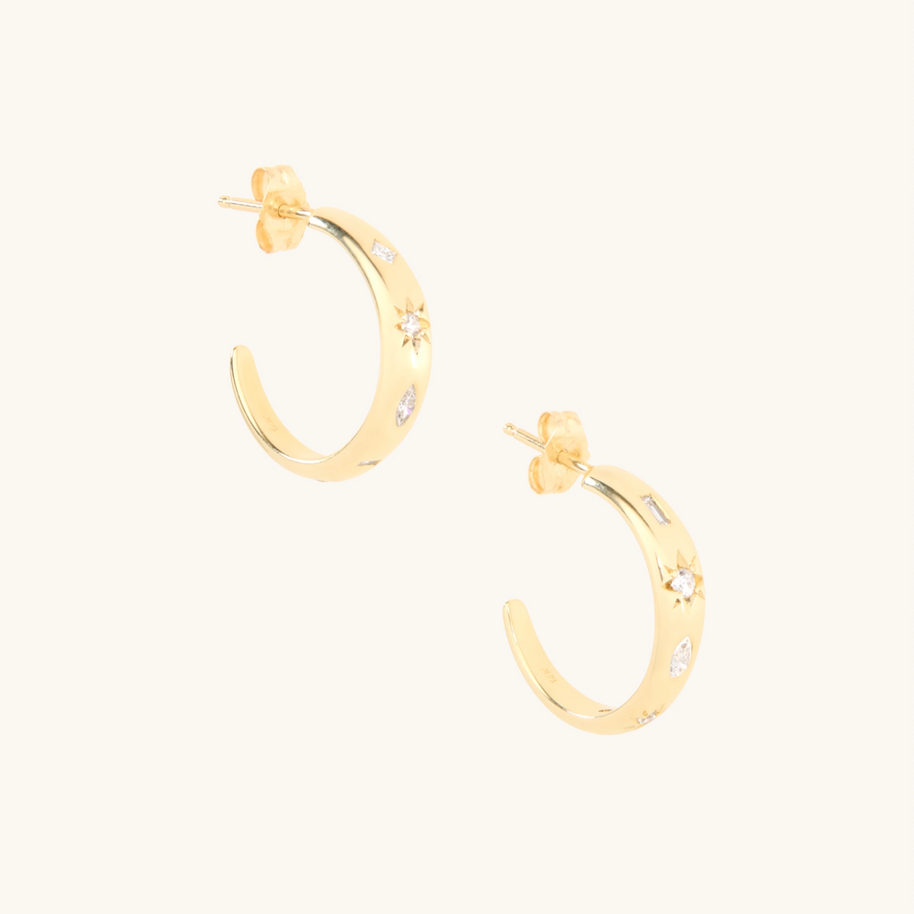 Diamond Mineral Hoops (Pair)