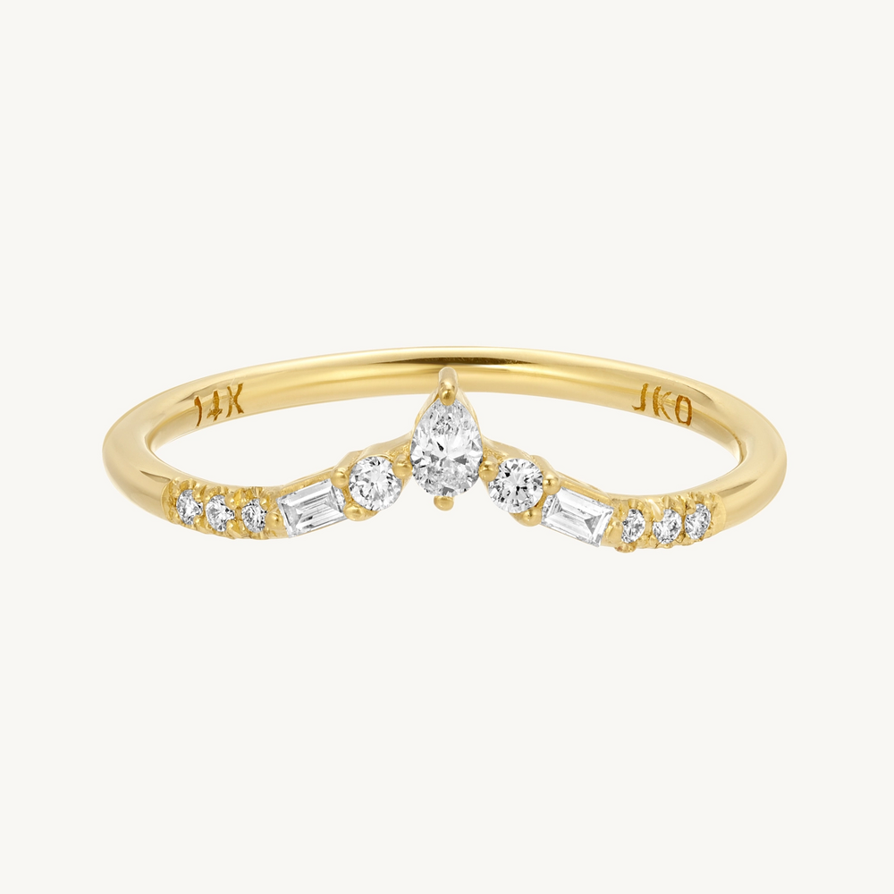Diamond Baguette Peak Equilibrium Ring