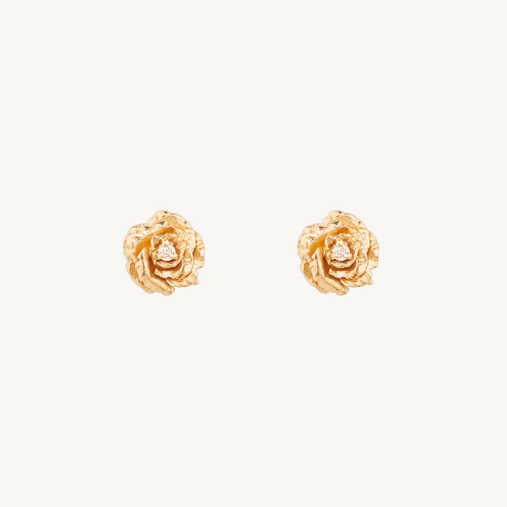 Dewy Diamond Rose Stud (Single)