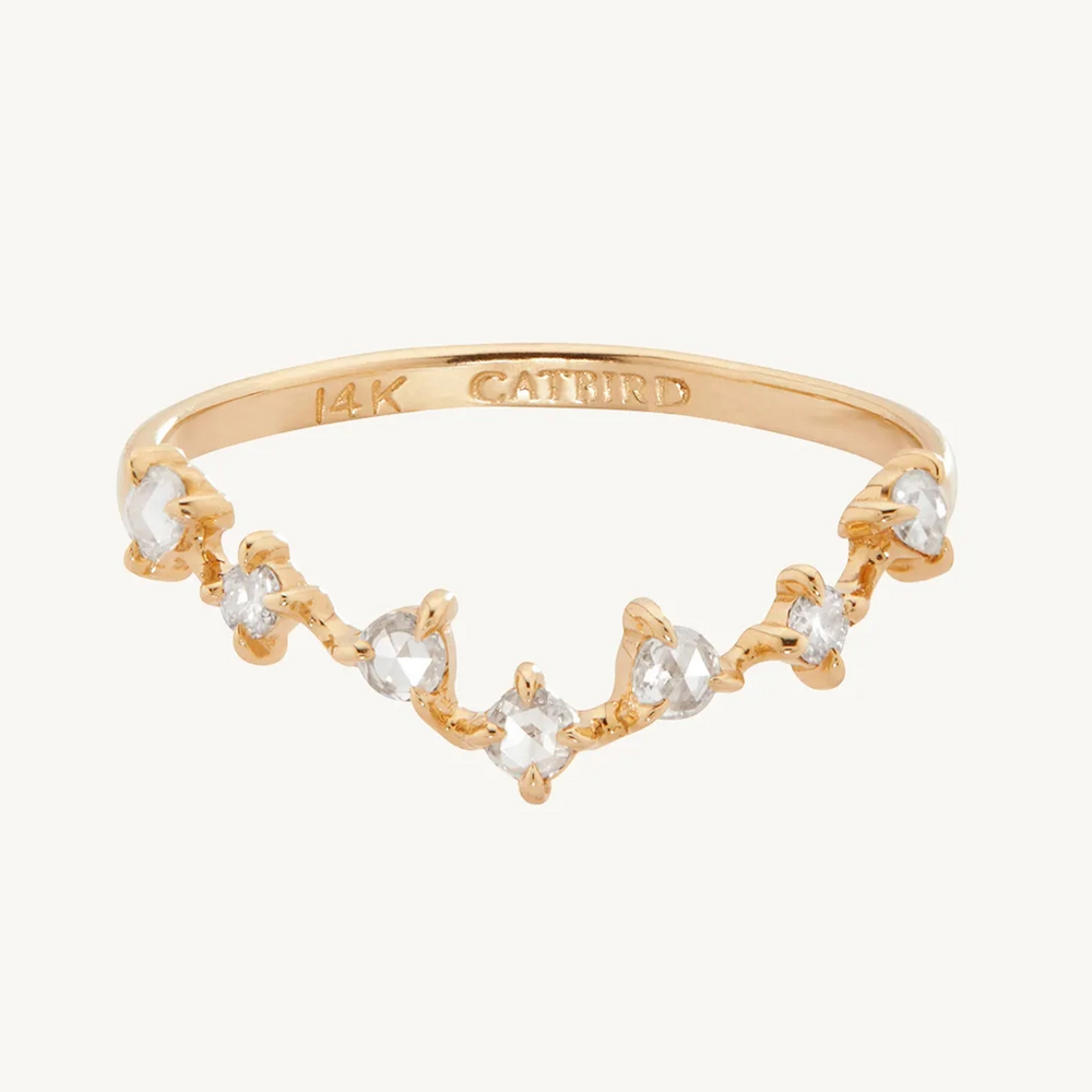 Curved Snow Queen Ring