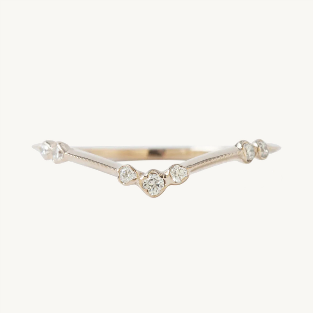 Curved Diamond Ring